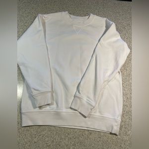 Lululemon White Scuba Crewneck